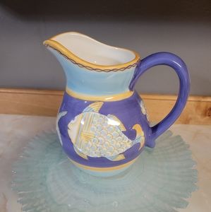 Fish and shell pitcher